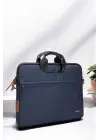 Su Geçirmez Kumaş Macbook Air Pro 13-14 inç Lacivert Laptop Evrak Çantası