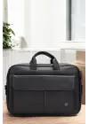 Lüx Kaliteli 16-17 inç Siyah Laptop Bölmeli Evrak Çantası