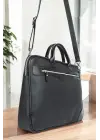 Omuz Askılı 14-15.6 inç Ofis Siyah Laptop Evrak Çantası