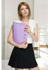 Lüx Macbook Air Pro 13-14 İnç Ofis Organizer Lila Evrak & Laptop & Tablet Çantası