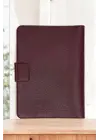 Lüx Macbook Air Pro 13-14 İnç Ofis Organizer Bordo Naturel Evrak & Laptop & Tablet Çantası