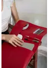 Lüx Macbook Air Pro 13-14 İnç Ofis Organizer Kırmızı Evrak & Laptop & Tablet Çantası