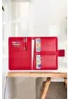 Lüx Macbook Air Pro 13-14 İnç Ofis Organizer Kırmızı Evrak & Laptop & Tablet Çantası