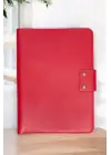 Lüx Macbook Air Pro 13-14 İnç Ofis Organizer Kırmızı Evrak & Laptop & Tablet Çantası