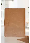 Lüx Macbook Air Pro 13-14 Crazy Taba Ofis Organizer Evrak & Laptop & Tablet Çantası