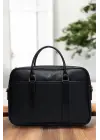 Unisex Lüx Ofis 15.6 inç Siyah Laptop & Evrak Çantası