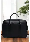 Unisex Lüx Ofis 15.6 inç Siyah Laptop & Evrak Çantası