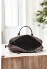 Unisex Lüx Ofis 15.6 inç Kahverengi Laptop & Evrak Çantası