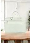Hasır Desenli 14-15.6 inç Unisex Ofis Mint Evrak Laptop Çantası