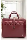 Lüx Kapitone 13, 14 15.6 Inç Ofis Bordo Evrak Laptop Çantası