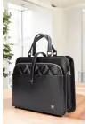 Lüx Kapitone 13, 14 15.6 Inç Ofis Siyah Evrak Laptop Çantası