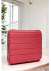 Çizgili Su Geçirmez Macbook Air Pro 13.3 & 14 İnç Kırmızı Laptop Tablet Kılıfı