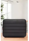 Çizgili Su Geçirmez Macbook Air Pro 13.3 & 14 İnç Siyah Laptop Tablet Kılıfı