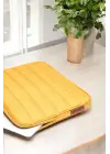Çizgili Su Geçirmez Macbook Air Pro 13.3 & 14 İnç Sarı Laptop Tablet Kılıfı