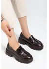 746-759 Kahve Yanki Yüksek Tabanlı Loafer Ayakkabı