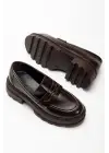 746-759 Kahve Yanki Yüksek Tabanlı Loafer Ayakkabı