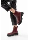 Bordo Lastikli Günlük Kadın Bot