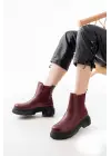 Bordo Lastikli Günlük Kadın Bot