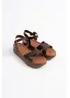 Acı Kahve Hakiki Deri Sandalet TR31MY58K