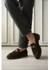 Acı Kahve Kadın Loafer Metal Tokalı Rahat Günlük Ayakkabı TR30MS02C