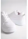 Alessı Bağcıklı Ortopedik Taban Kadın Sneaker Spor Ayakkabı Bt - Beyaz