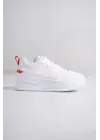 Alessı Bağcıklı Ortopedik Taban Kadın Sneaker Spor Ayakkabı Bt - Beyaz/turuncu