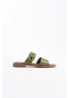 Alessi Haki Yeşili Hakiki Deri Terlik