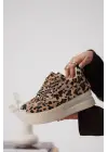 Alice Kadın Leopar Desenli Gizli Topuklu Sneaker