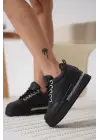 Alice Kadın Siyah Tabanlı Siyah Gizli Topuklu Sneaker