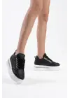 Alice Siyah Kadın Gizli Topuklu Sneaker