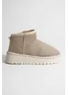 Alina Kadın Bej Kışlık Kürklü Bot