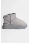 Alina Kadın Gri Kışlık Kürklü Bot