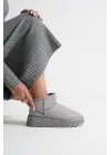 Alina Kadın Gri Kışlık Kürklü Bot