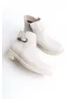 Almıla Fermuarlı Lastikli Ortopedik Taban Topuklukadın Bot  Kt - Krem