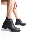 Almıla Fermuarlı Lastikli Ortopedik Taban Topuklukadın Bot St - Siyah