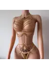 Altın Renk Vücut Zinciri Fantazi Takım