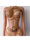 Altın Renk Vücut Zinciri Fantazi Takım