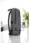 Antrasit Darbe Emici Korumalı Usb Aparatlı 14-15,6 Inç Laptop Bölmeli Ithal Sırt Çantası