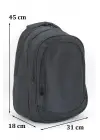 Basic Siyah Okul Sırt Çantası