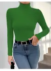 Başıkçı Yaka Dar Kesim Kaşkorse Kazak Yeşil W3103