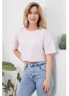 Baskılı Crop Tişört