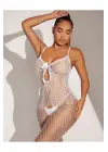 Beyaz Fantezi Kadın Seksi  Vücut Çorabı