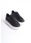 Bıana Bağcıklı Ortopedik Taban Kadın Sneaker Spor Ayakkabı  Bt - Siyah