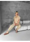 Bluz Şalvar Takım Bej S255841
