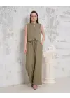 Broşlu Yelek Pantolon Takım Haki S255821