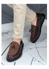 TB002 RST Loafer Verniciata Erkek Ayakkabı KAHVE