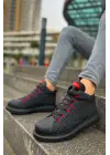 TB111 GST Milano Erkek Bot SIYAH/KIRMIZI