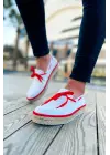 TB311 Espadril Erkek Ayakkabı BEYAZ/KIRMIZI