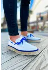 TB311 Espadril Erkek Ayakkabı BEYAZ / SAX MAVI