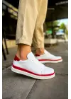 TB979 Santoni GBT Spor Erkek Ayakkabı BEYAZ/KIRMIZI